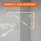 Scroll-Design Metal Wall Bracket for Hanging Accessories and Flowerpots for Indoor & Outdoor Use